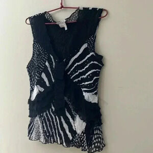 NWOT[L]Alberto Makali Abstract Pattern Stretchy  Tank Top
